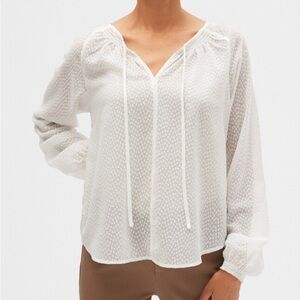 Banana Republic sheer abstract dots top